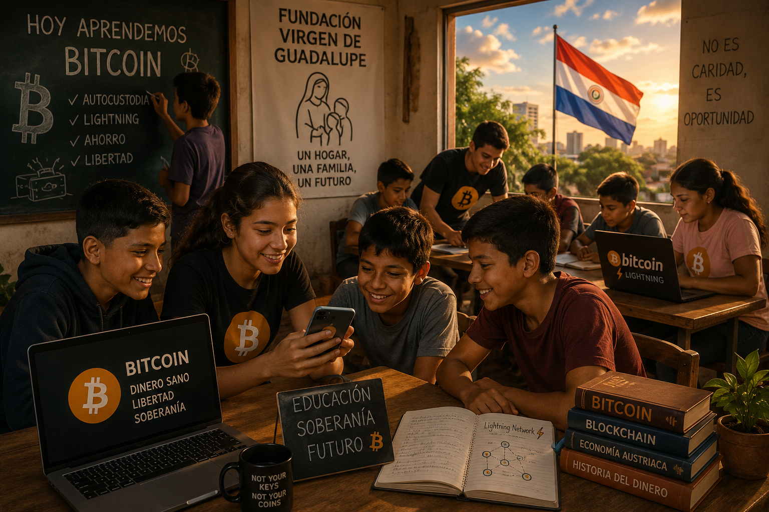 El orfanato de Asunción que enseña Bitcoin a niños vulnerables